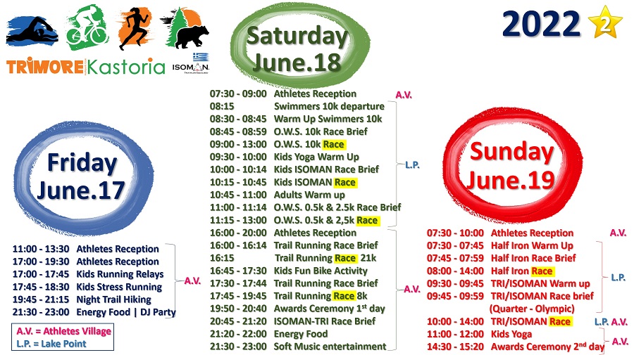 ΝΕΟ2022 Kastoria Events Schedule