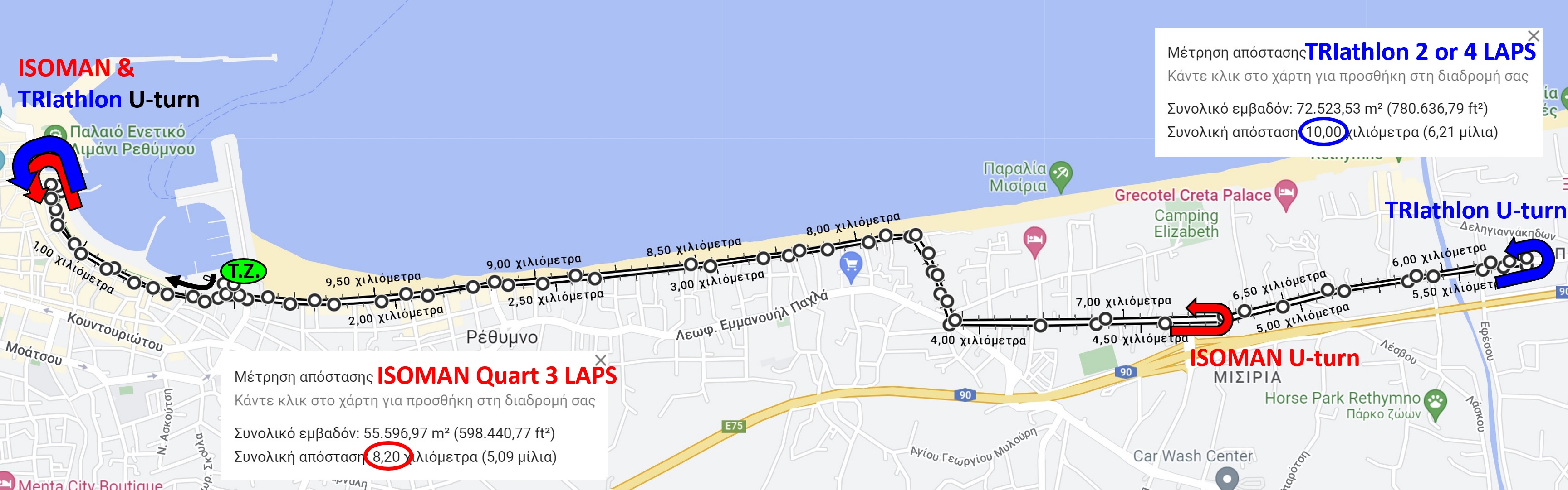 Rethymno TRI and ISO Bike laps