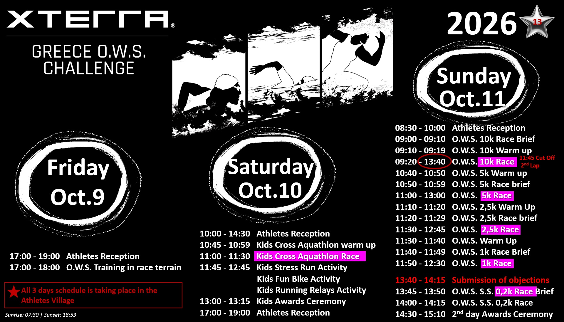 20261 XTERRA Greece OWSC Events Schedule